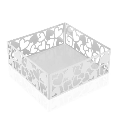 Napkin holder Versa Kamira White Metal Steel (16,5 x 5,5 x 16,5 cm)