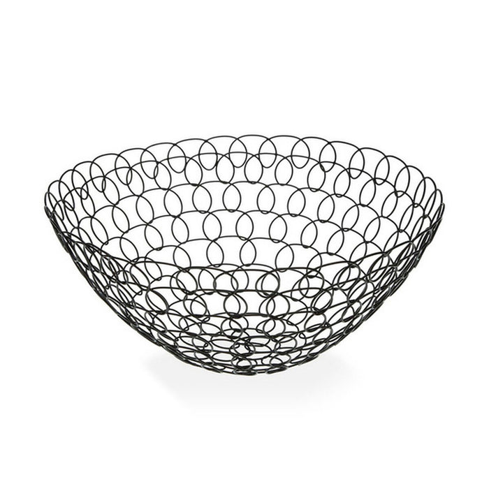 Fruit Bowl Black Metal (28 x 12 x 28 cm)