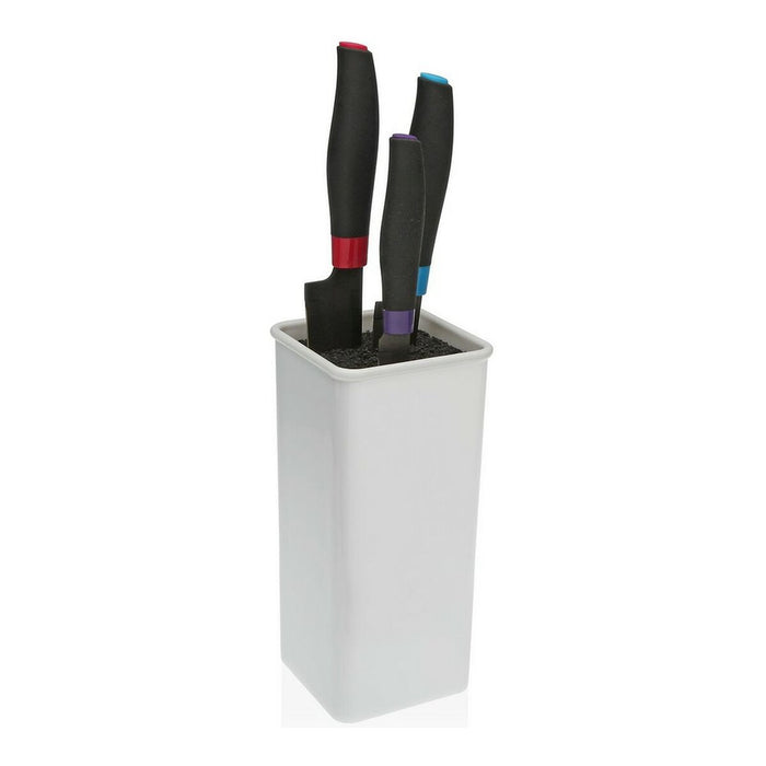 Knife Holder Versa White Knife polypropylene ABS Plastic 10 x 21,8 x 10 cm