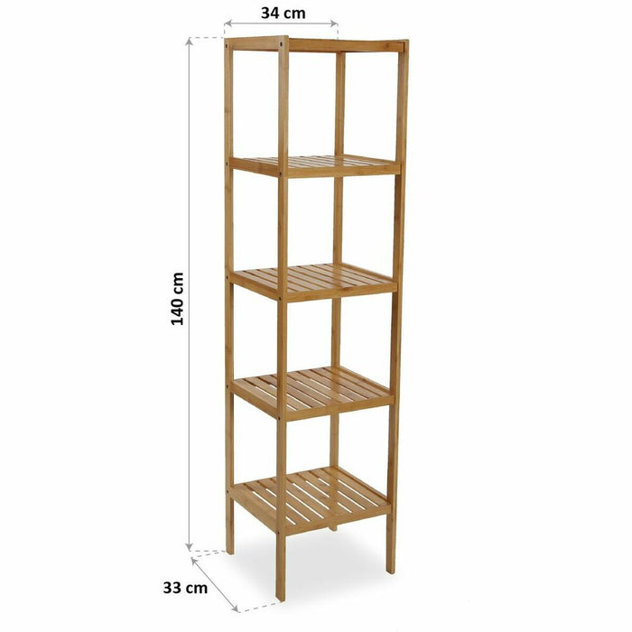 Bathroom Shelves Versa Bamboo (33 x 140 x 34 cm)