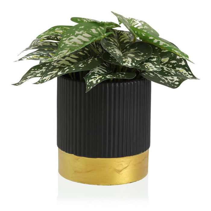 Plant pot Black Ceramic (16 x 17 x 16	 cm)