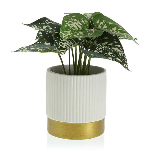 Plant pot White Ceramic (13,5 x 14 x 13,5 cm)