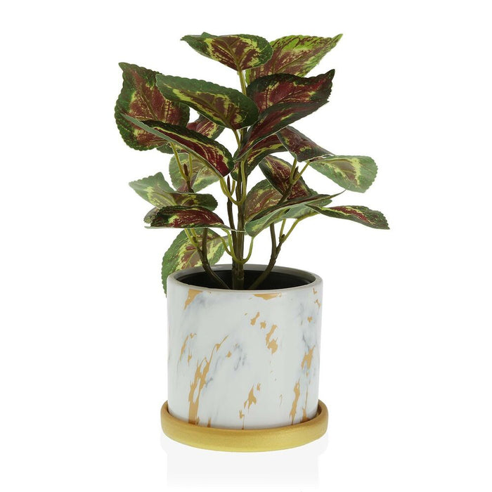 Plant pot Marble Ceramic (11,5 x 10,8 x 11,5 cm)