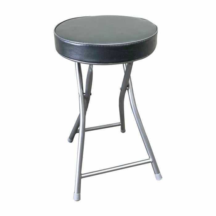 Folding Stool Versa Grey Polyskin (30 x 50 x 30 cm)