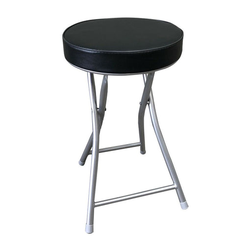 Folding Stool Versa Black Polyskin (30 x 50 x 30 cm)