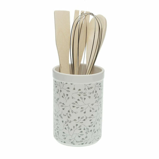 Pot for Kitchen Utensils Versa Oxford Ceramic (10 x 15 x 10 cm)