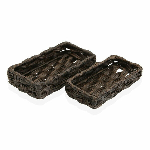 Basket set Versa Dark brown Polyethylene 2 Pieces (11 x 4 x 20 cm) (2 pcs)