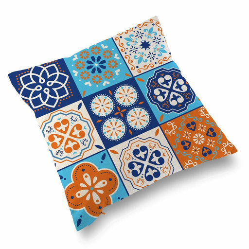 Cushion with Filling Mosaic Orange Polyester (15 x 45 x 45 cm)