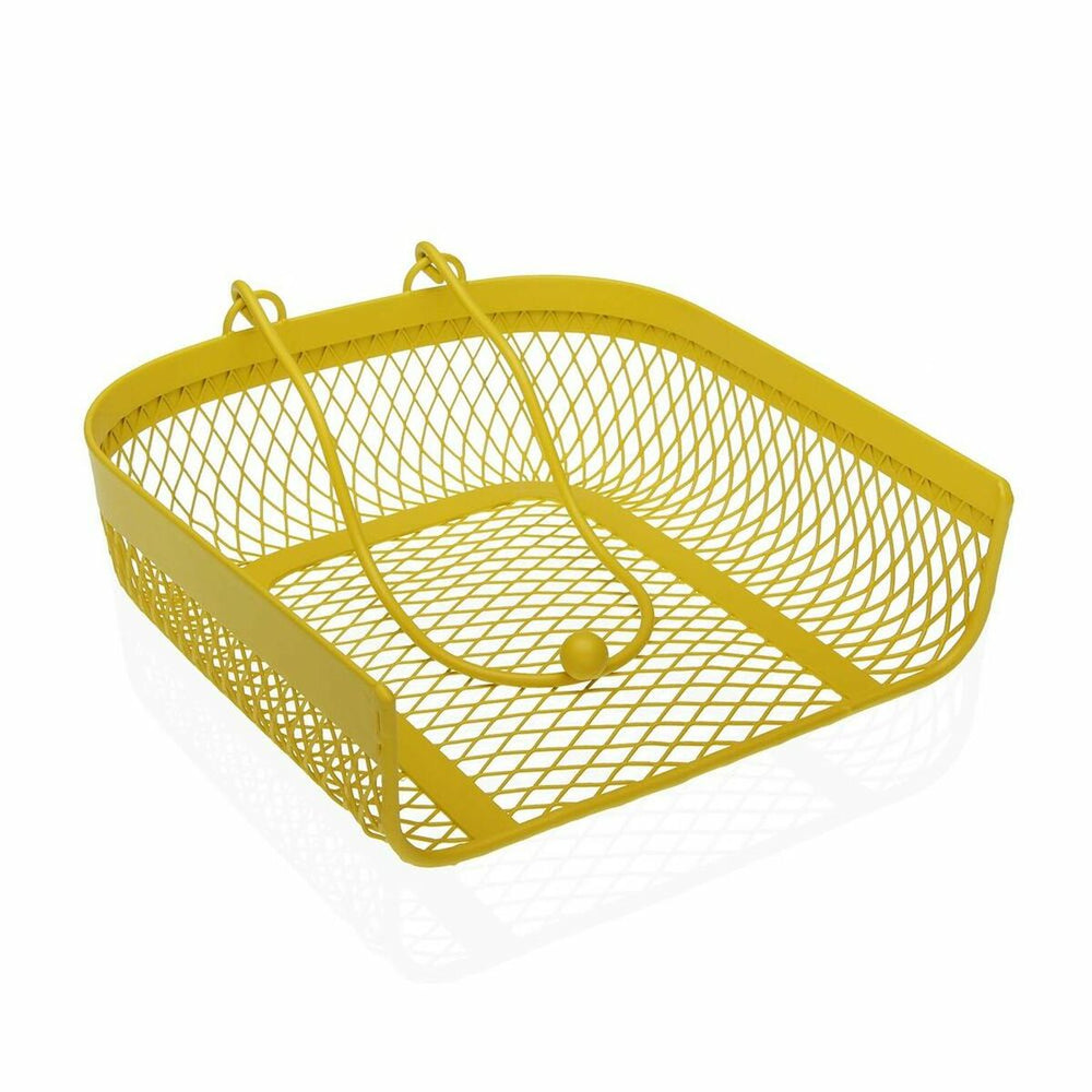 Napkin holder Versa Yellow Metal (20 x 6,8 x 18,5 cm)