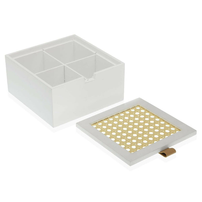 Jewelry box Versa Squared White (16 x 8 x 16 cm)