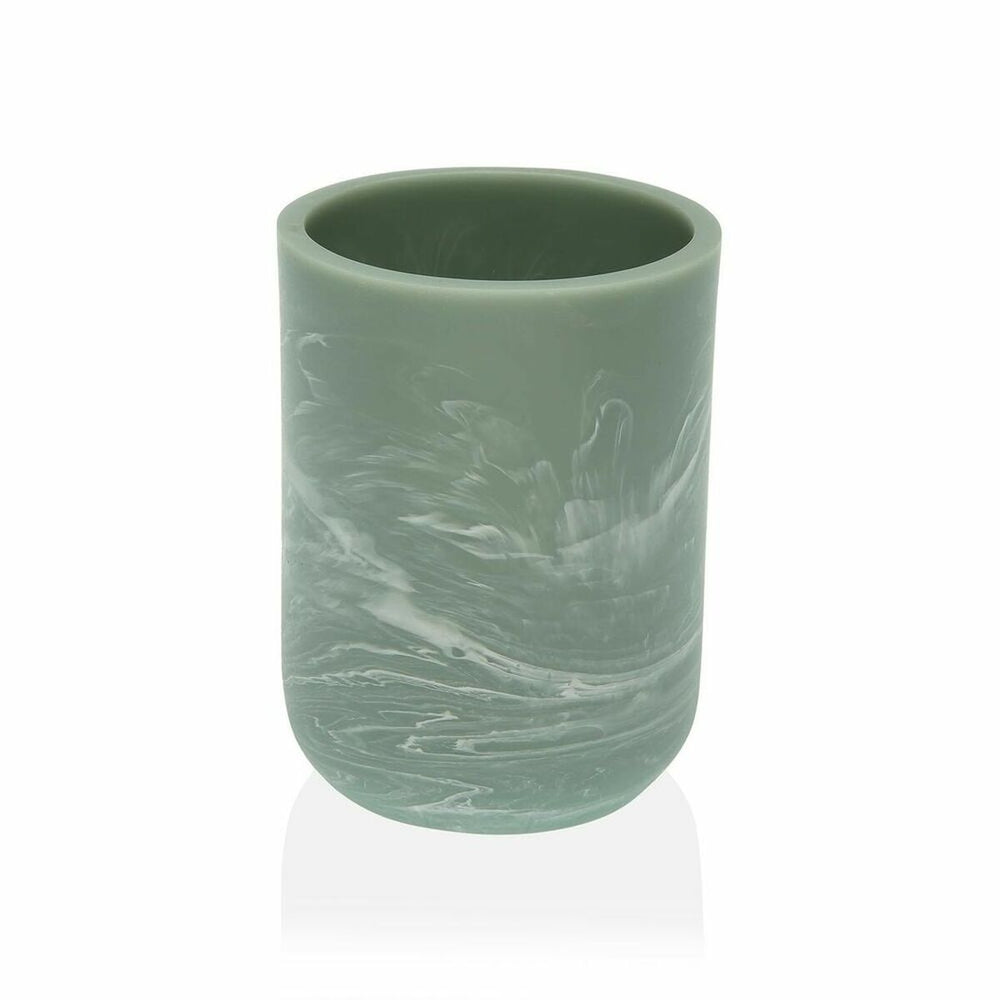 Toothbrush Holder Versa Green Resin (7,5 x 10 x 7,5 cm)