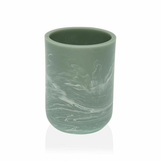 Toothbrush Holder Versa Green Resin (7,5 x 10 x 7,5 cm)