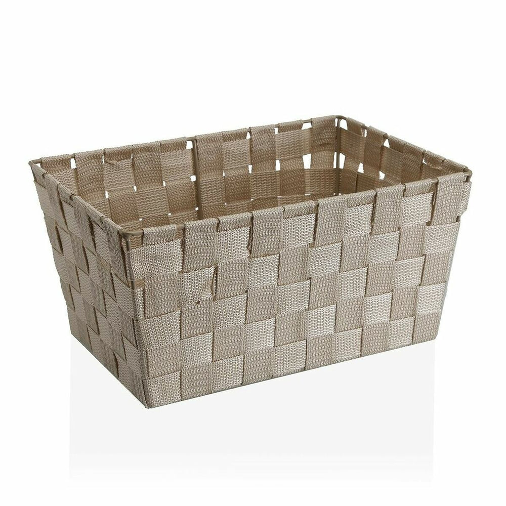 Basket Versa Large Beige Textile (20 x 15 x 30 cm)