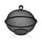 Fruit Bowl Versa Black With lid Metal Steel (28 x 28 x 28 cm)