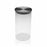 Glass Jar Versa 600 ml Crystal Steel (8,5 x 8,5 x 15 cm)