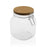 Glass Jar Versa 1 L 8,5 x 15 cm Crystal Bamboo