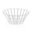 Fruit Bowl Versa White Steel (25 x 10 x 25 cm)