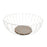 Fruit Bowl Versa White Metal MDF Wood (28 x 11 x 28 cm)