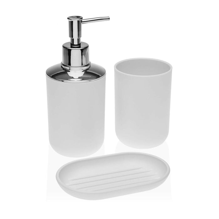 Bath Set Versa White polypropylene (7,5 x 18 x 7,5 cm)