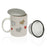 Cup with Tea Filter Versa Sweet Hearts Stoneware