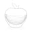 Fruit Bowl Versa White Apple Steel (24,5 x 29,5 x 30 cm)