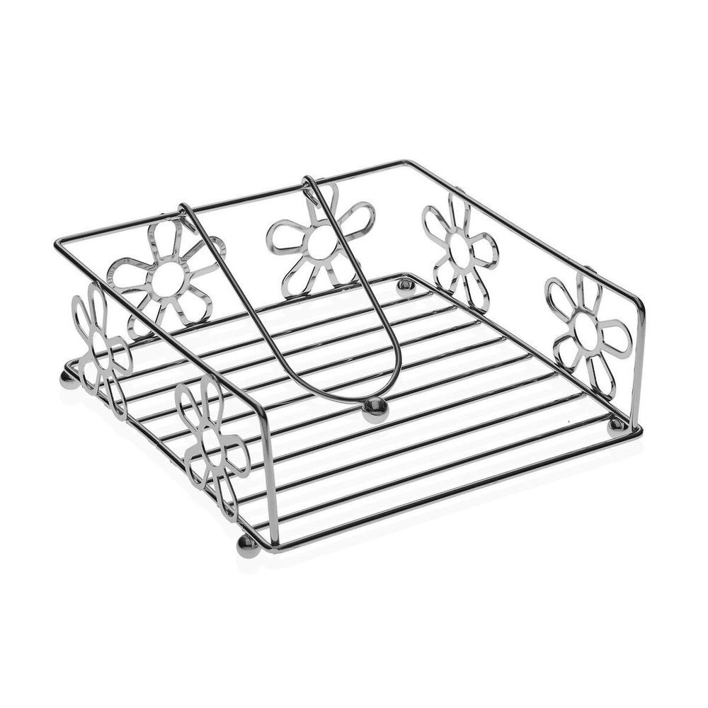 Napkin holder Versa Marguerite Steel (18,5 x 7 x 18,5 cm)