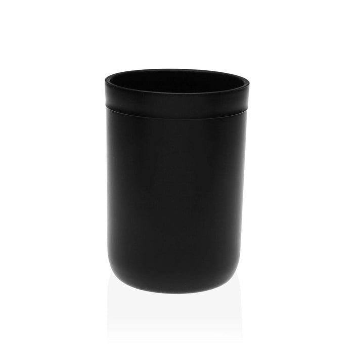 Toothbrush Holder Versa Elisa Black polypropylene (7,5 x 11 x 7,5 cm)