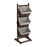 Bathroom Shelves Versa Dark brown 3 Baskets Brown Multicolour Cotton Wood Rattan 35 x 102 x 35 cm