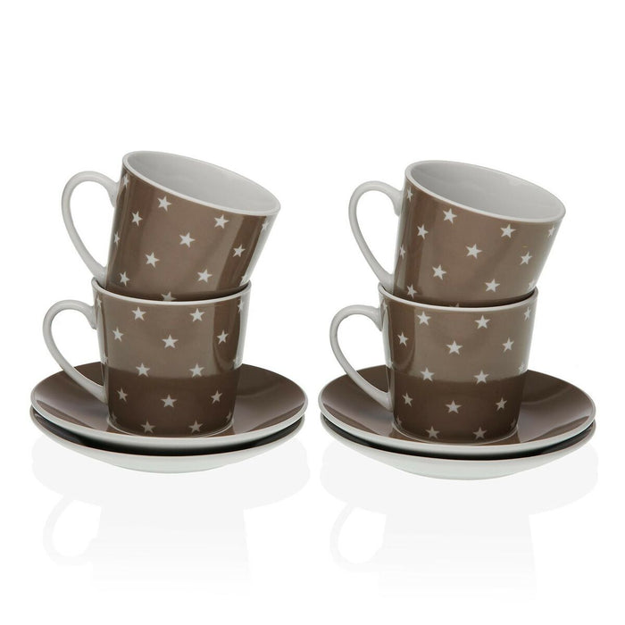 Piece Coffee Cup Set Versa Stars Porcelain (8 Pieces)