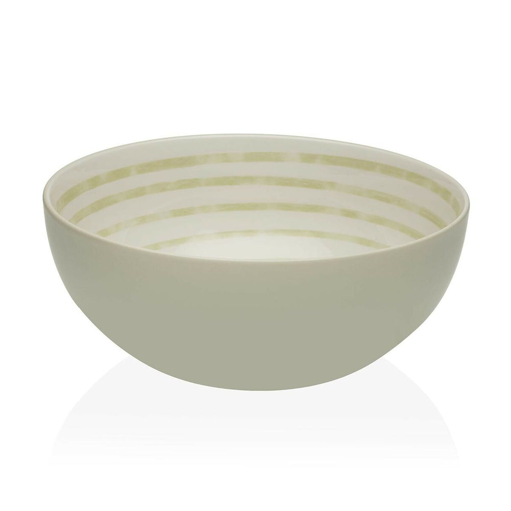 Salad Bowl Versa Light grey 22,5 x 9 x 22,5 cm Ceramic Porcelain