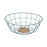 Fruit Bowl Versa 28 x 12 x 28 cm Wood Rubber wood Steel Iron