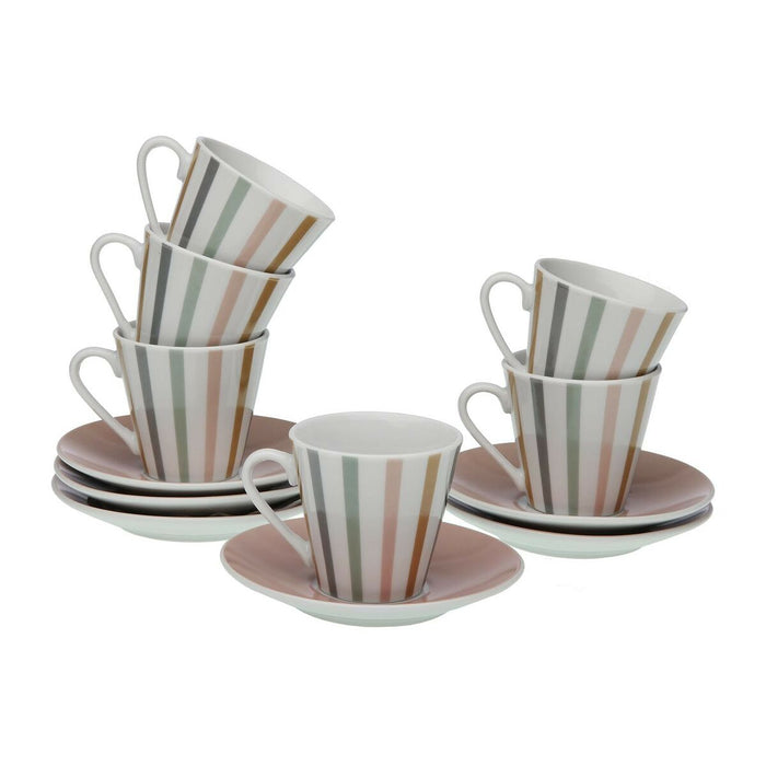 6 Piece Coffee Cup Set Versa Jasper Porcelain