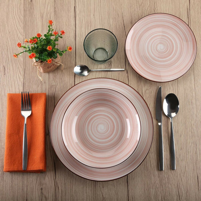 Tableware Versa Artesia 18 Pieces Pink Porcelain