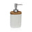 Soap Dispenser Versa White Resin Bamboo polypropylene ABS