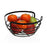 Fruit Bowl Versa Black Metal Steel 24,2 x 12 x 27 cm