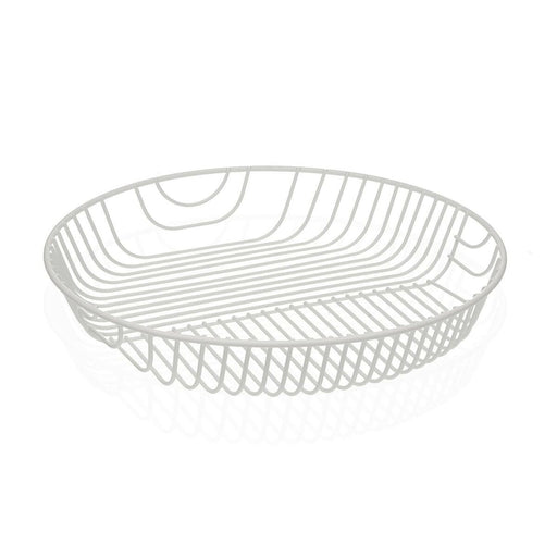 Fruit Bowl Versa White Metal Steel 30 x 4,7 x 30 cm