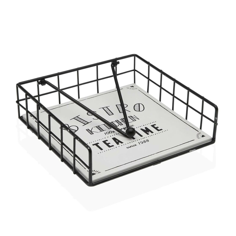 Napkin holder Versa Bistro Steel 18 x 7 x 18 cm