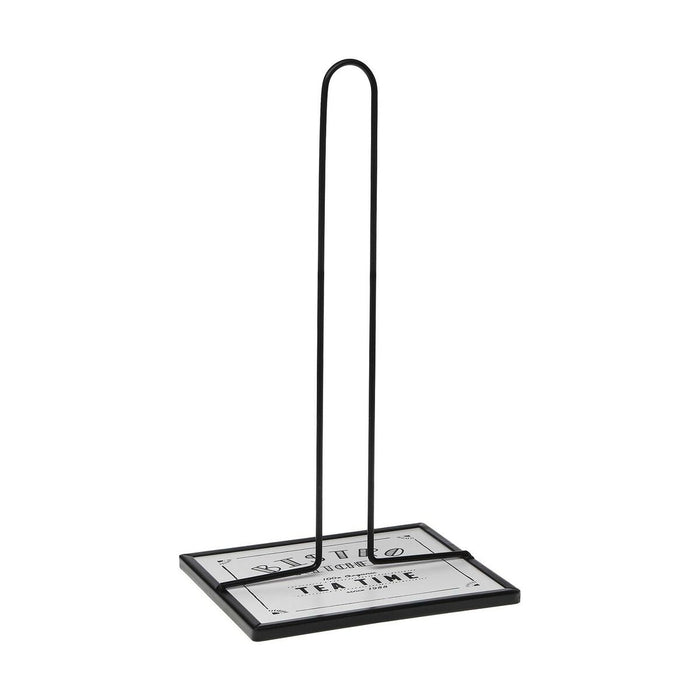 Kitchen Paper holder Versa Bistro Metal Steel MDF Wood 16,5 x 31 x 13 cm