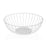 Fruit Bowl Versa Damasco White Metal Steel MDF Wood 28 x 10 x 28 cm