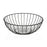 Fruit Bowl Versa Bistro Black Metal Steel MDF Wood 28 x 10 x 28 cm