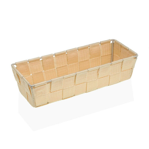 Basket Versa Beige Textile 10 x 6 x 25 cm