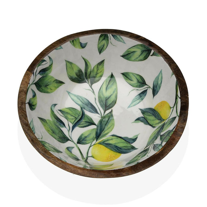 Salad Bowl Versa Lemon Porcelain Mango wood 30 x 10 x 30 cm