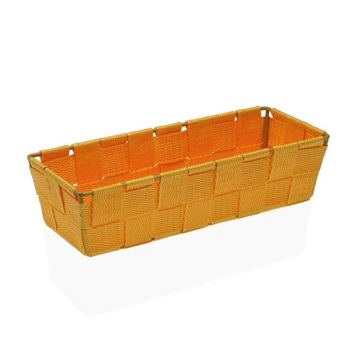 Basket Versa Flandes Yellow Textile 10 x 6 x 25 cm