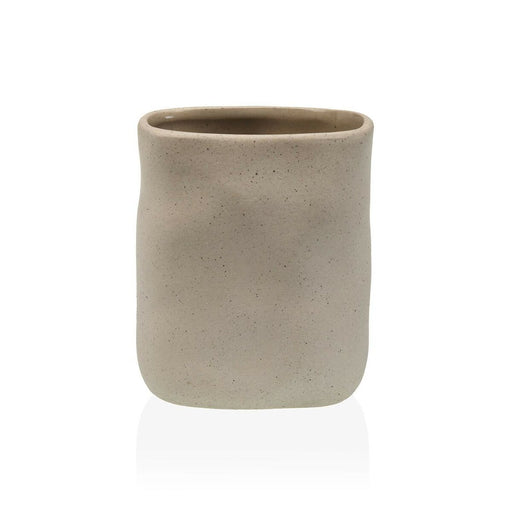 Toothbrush Holder Versa Beige Ceramic 4,5 x 10 x 7,5 cm