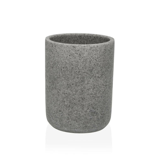 Toothbrush Holder Versa Grey Resin 8,2 x 16 x 8,2 cm