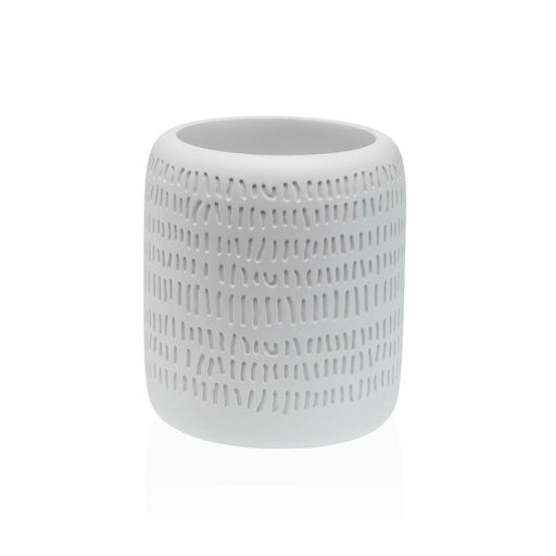 Toothbrush Holder Versa White Resin 8,2 x 16 x 8,2 cm