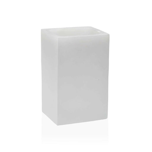 Toothbrush Holder Versa White Resin 6 x 11 x 7,2 cm