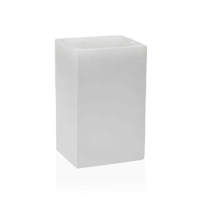 Toothbrush Holder Versa White Resin 6 x 11 x 7,2 cm