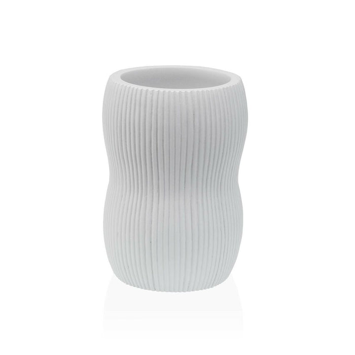 Toothbrush Holder Versa White Resin 7,5 x 11 x 7,5 cm