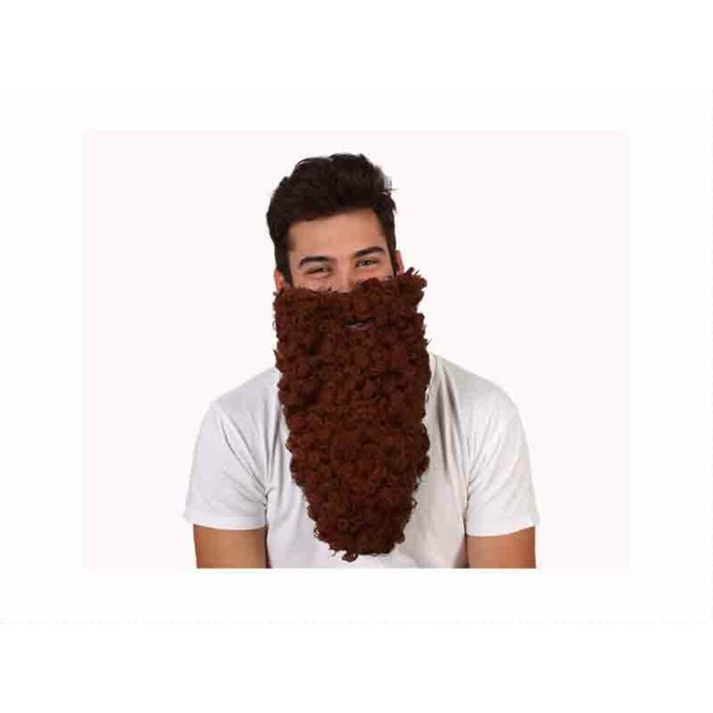 Costune accessorie Shine Inline Curly Brown Beard/Moustache